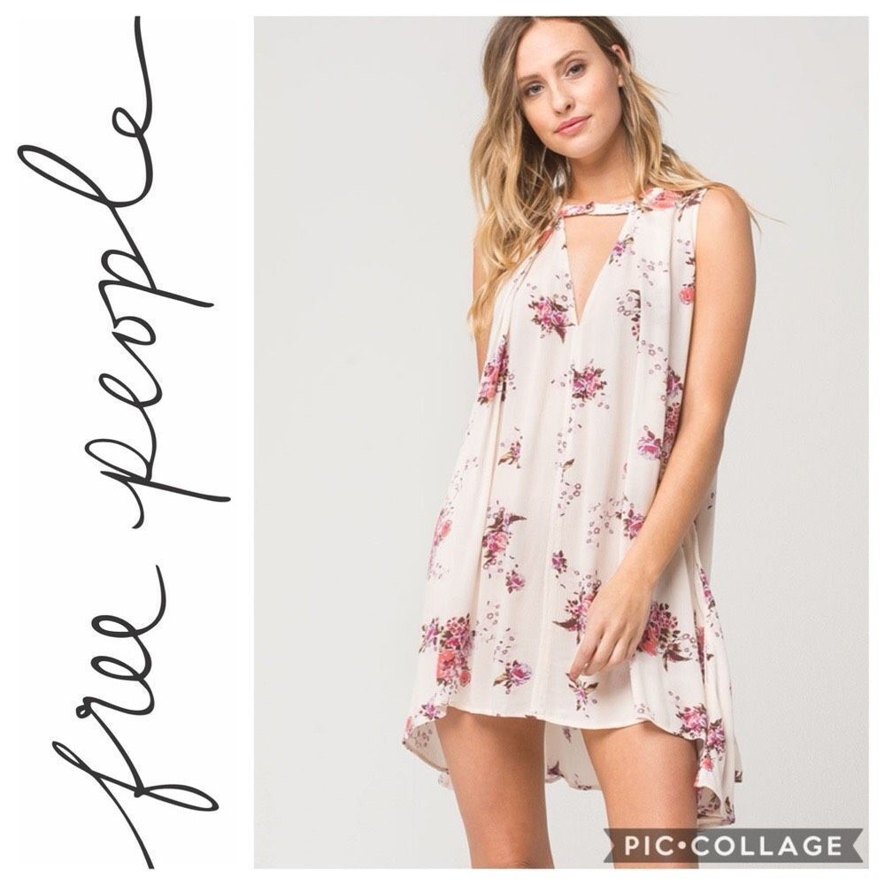 Free People Tree Swing Tunic Dress In Ivory Floral Size XS